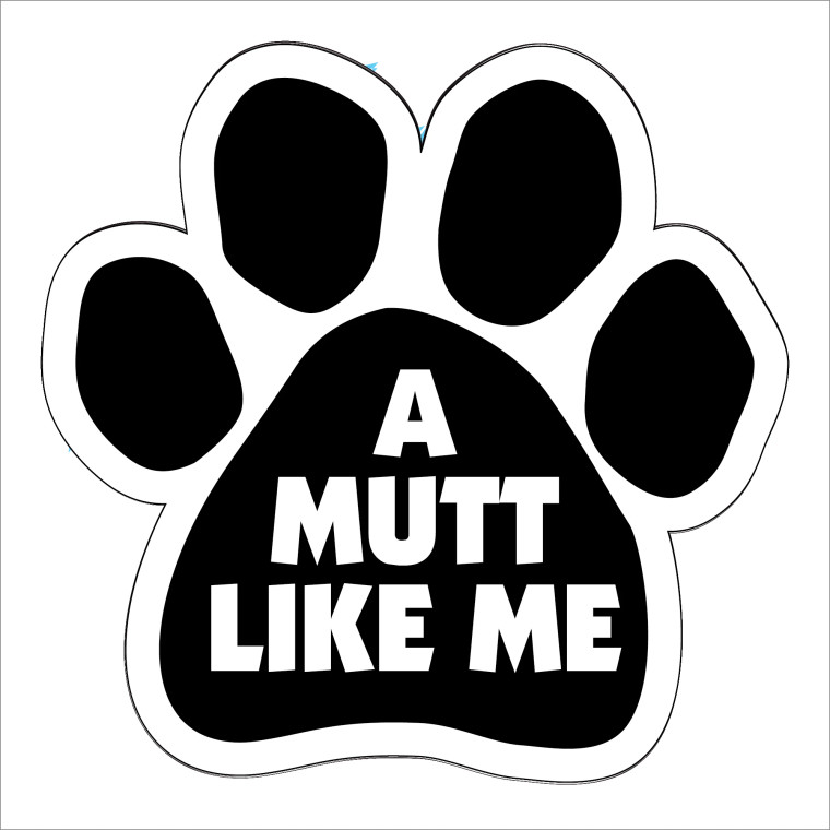 A Mutt Like Me - Paw Print Magnet