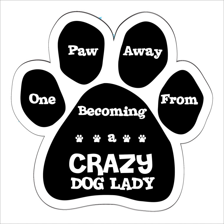 Crazy Dog Lady - Paw Print Magnet