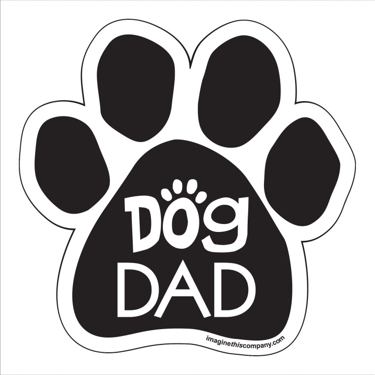 Dog Dad - Paw Print Magnet


