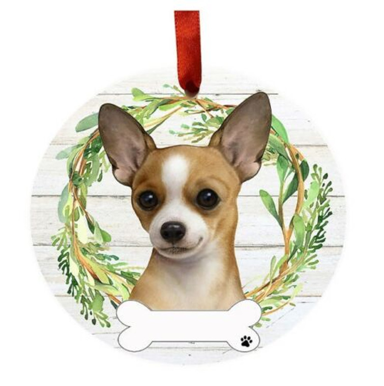 Chihuahua Tan Ceramic Ornament