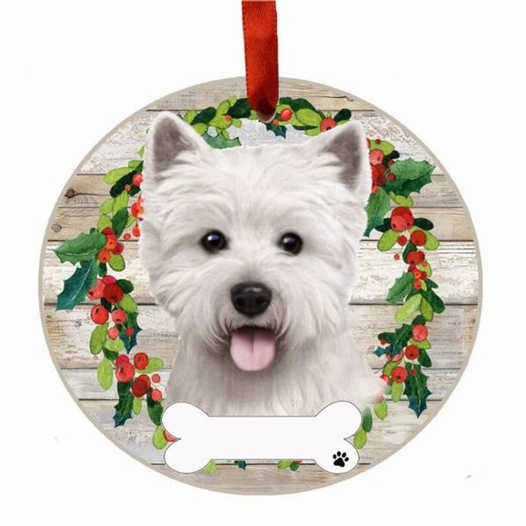West Highland Terrier (Westie) Head Ceramic Ornament