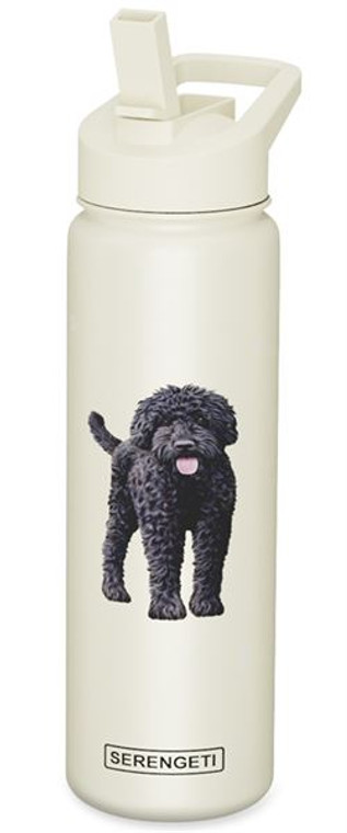 Black Labradoodle Serengeti Water Bottle