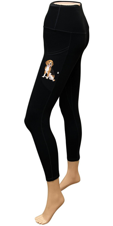 High-Rise Leggings with Pockets - Beagle

