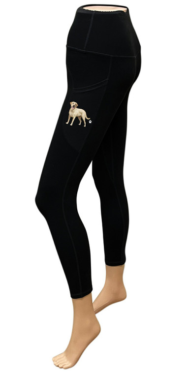 High-Rise Leggings with Pockets - Yellow Labrador