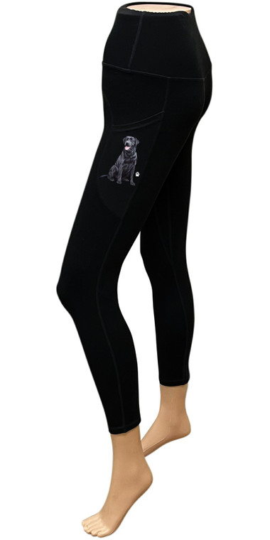 High-Rise Leggings with Pockets - Black Labrador