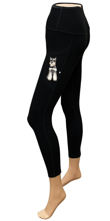 High-Rise Leggings with Pockets - Schnauzer