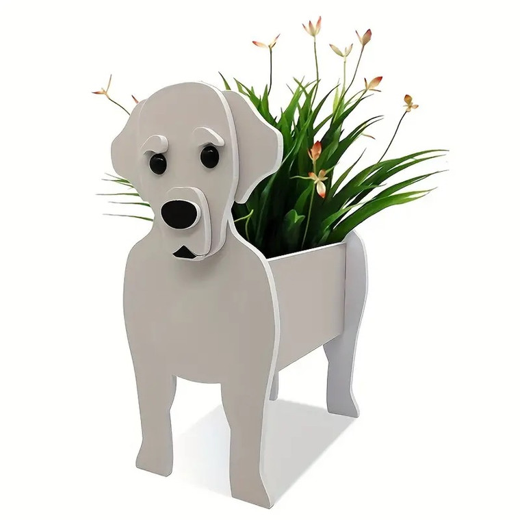 Yellow Labrador Dog Planter