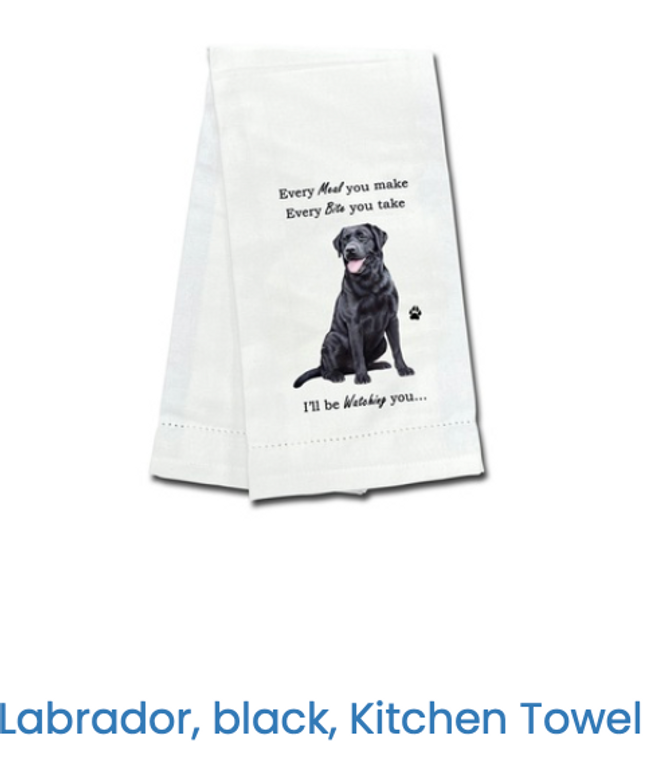 Black Labrador Kitchen Towel