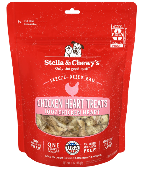 100% chicken heart
1 simple ingredient
Pure and natural
Made in our own USA kitchen
No Artificial Preservatives or Colorings
Responsibly Sourced
No Added Hormones or Antibiotics
No Corn, Wheat or Soy
No By-Products

