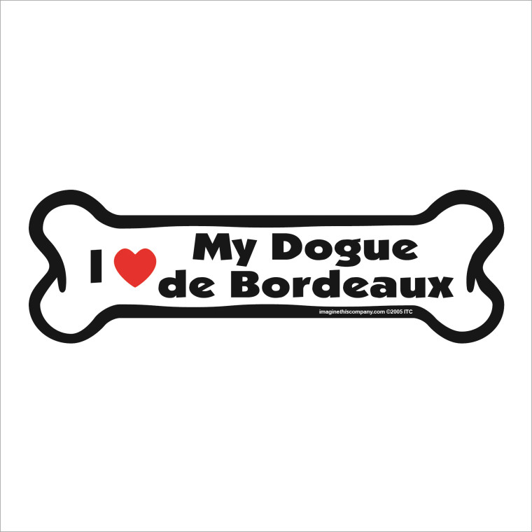 I heart my Dogue De Bordeaux Bone Magnet