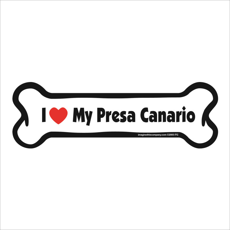 I Heart My Presa Canario Bone Magnet