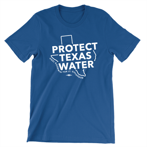 Protect Texas Water (Unisex Royal Blue Tee)