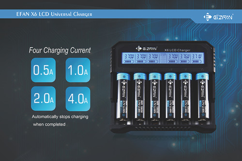 Efan X6 High Speed Digital LCD Battery Charger