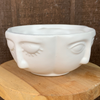 white four-faced planter 4.5"x 2.25"