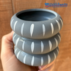 Grey Stacked Bubble Pot