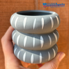 Grey Stacked Bubble Pot