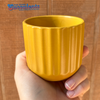 Yellow Ribbed Planter