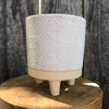 Creamy Tall Footed Planter