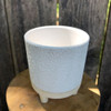 Creamy Tall Footed Planter