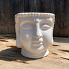 White Buddha Head Planter Large