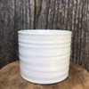 Ribbed White Cylinder Planter