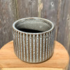 Industrial Ribbed Ceramic Planter