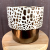 Gold Metallic Giraffe Print Planter