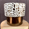 Gold Metallic Giraffe Print Planter