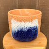 Blue & White Painted Planter