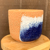 Blue & White Painted Planter