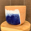 Blue & White Painted Planter