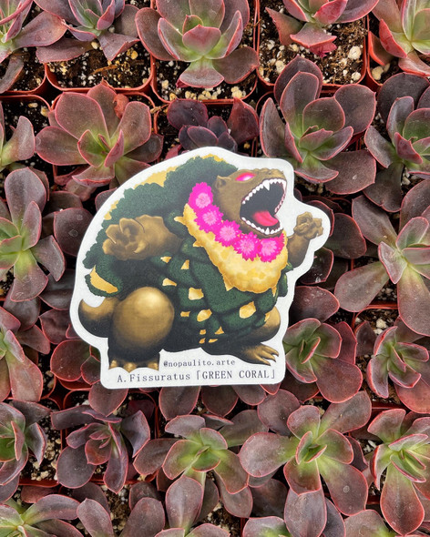 Kaktus Kaiju - A. Fissuratus 'Green Coral' Sticker for sale at East Austin Succulents