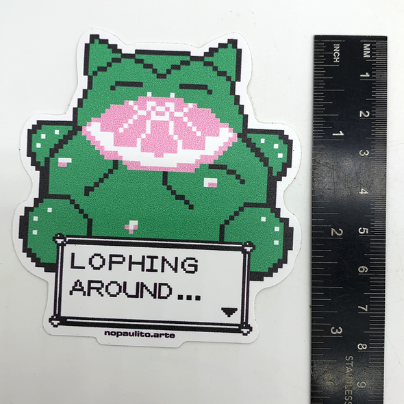 Lophing Around Cactus Pocket Monster Sticker [Small]