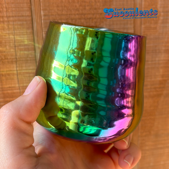 Smooth Iridescent Cup Planter