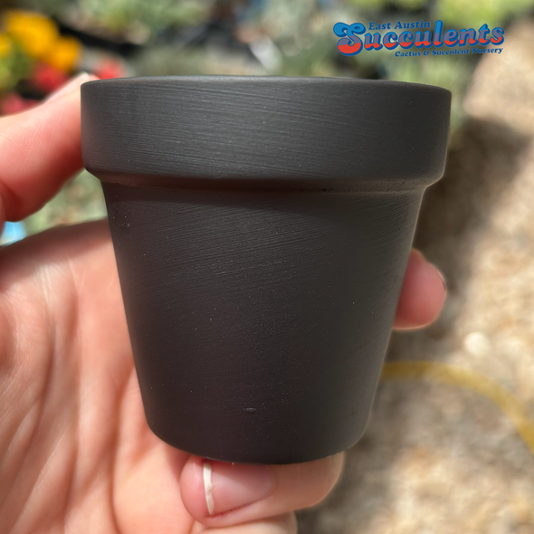 Matte Black Terracotta Pot