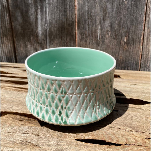 Seafoam Diamond Dish Planter - Medium