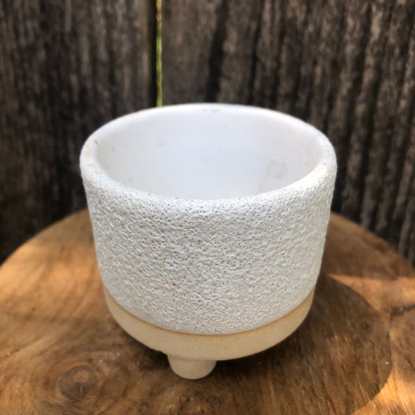 Creamy Mini Footed Planter