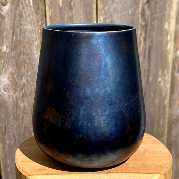 Black & Blue Metallic Planter