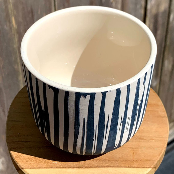 Blue Stripe Planter