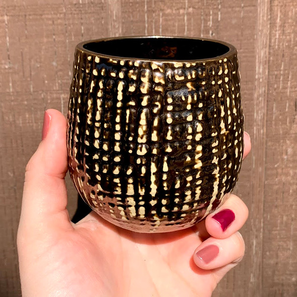 Grooved Bronze Planter