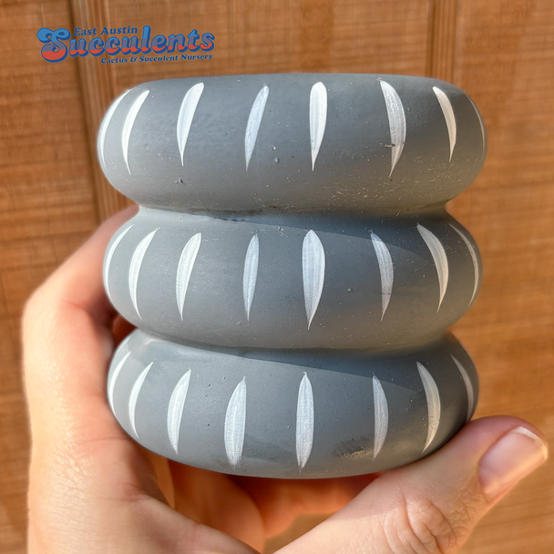 Grey Stacked Bubble Pot