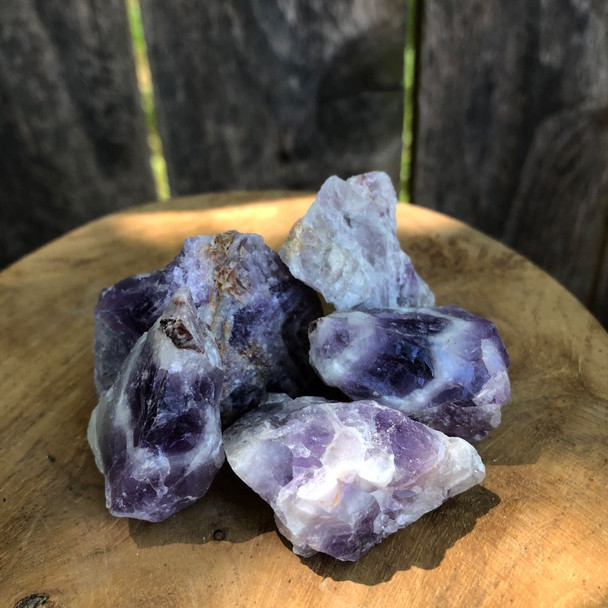 Raw Chevron Amethyst