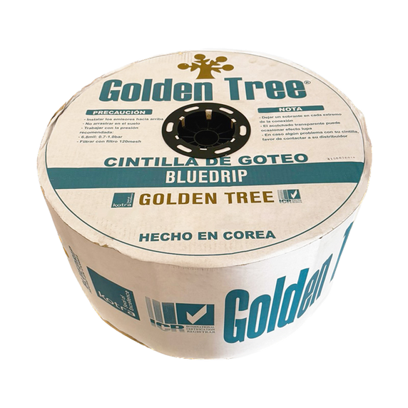 Cintilla Bluedrip Drip Tape 5/8 / Diametro 8 Ml Espesor .20 Mm Esp Salidas 20 Cm