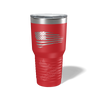 Tattered American Flag Laser Etched Tumbler, Red