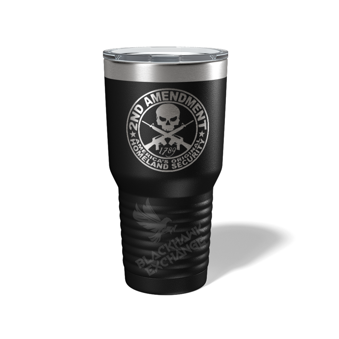 2nd Amendment Laser Etched Tumbler, Black