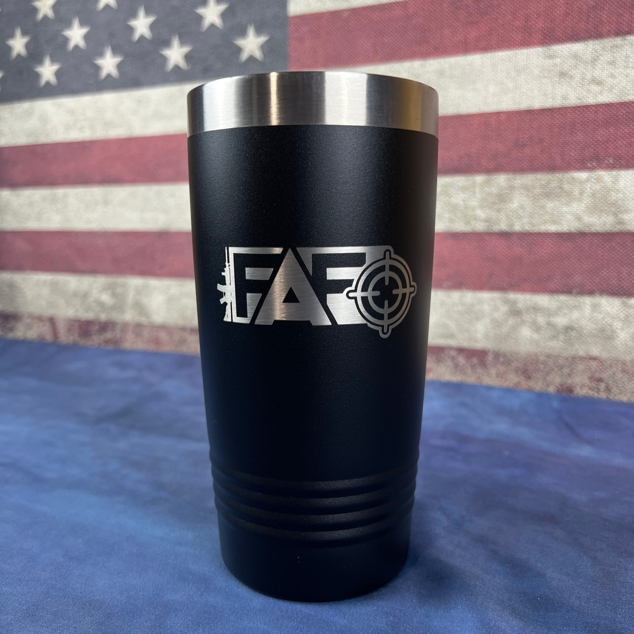 FAFO Laser Etched Tumbler with no words, Black