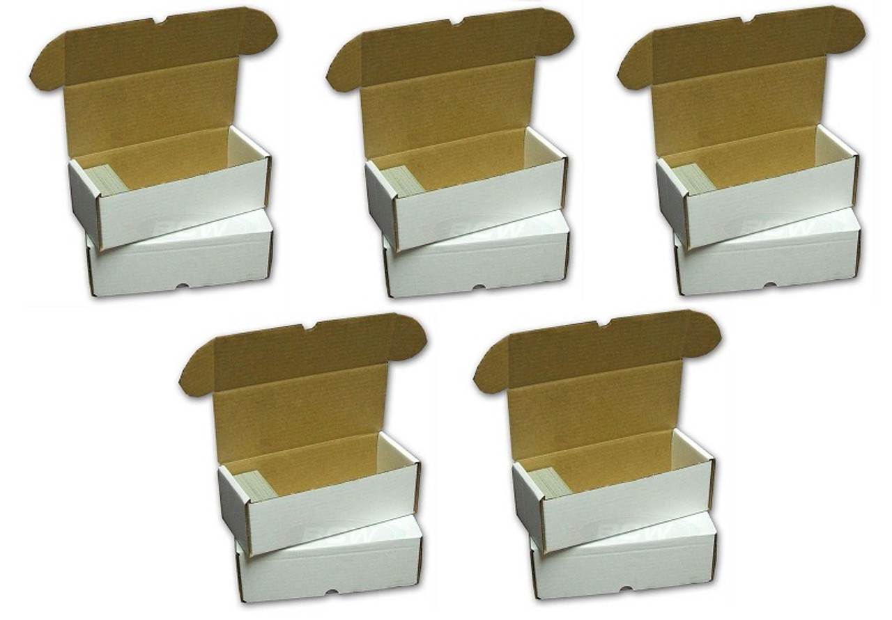 2 BCW 5000 Count Trading Card Storage Boxes (Full Lid