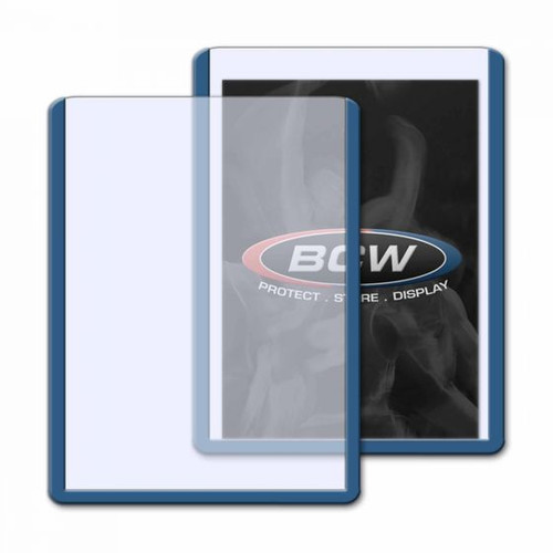 BCW 3x4 Topload Card Holder - Blue Border