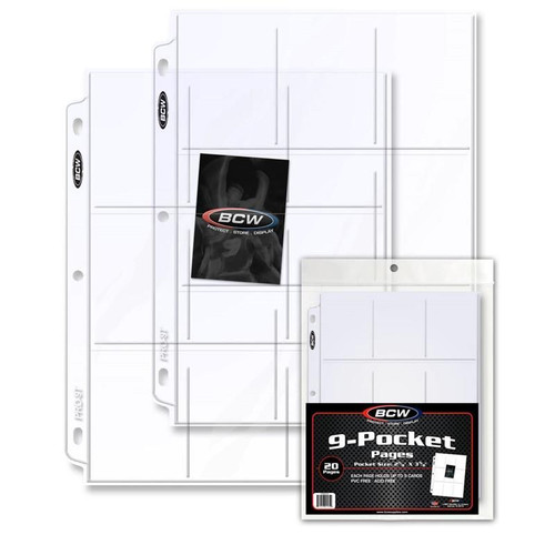 Pro 9-Pocket Page (20 CT. Pack) Trading Card Protectors