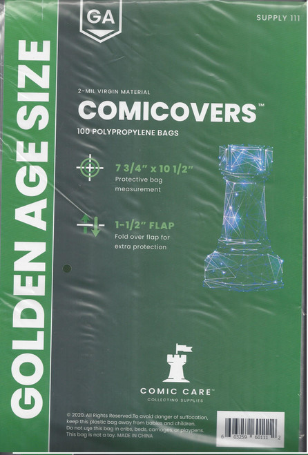 Comic Care Golden Comic Polypropylene Bags